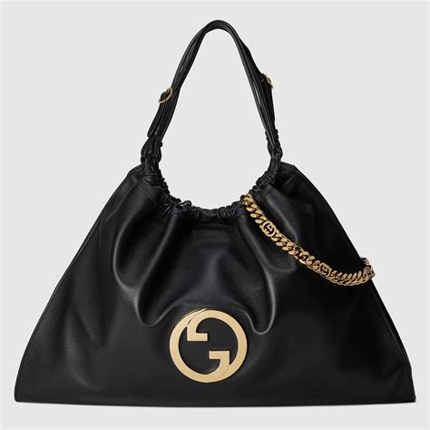 borsa gucci nera vellytata|Borsa shopping Gucci Blondie misura media in pelle nera.